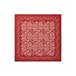  Mads Nørgaard ● Soft Cotton Paisley Scarf ● piros mintás kendő