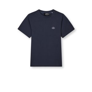 Mads Nørgaard ● Cotton Jersey Frode Emb Logo ● mélykék rövidujjú póló