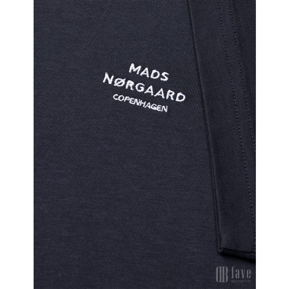 Mads Nørgaard ● Cotton Jersey Frode Emb Logo ● mélykék rövidujjú póló