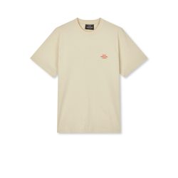  Mads Nørgaard ● Cotton Jersey Frode Emb Logo ● világosdrapp rövidujjú póló