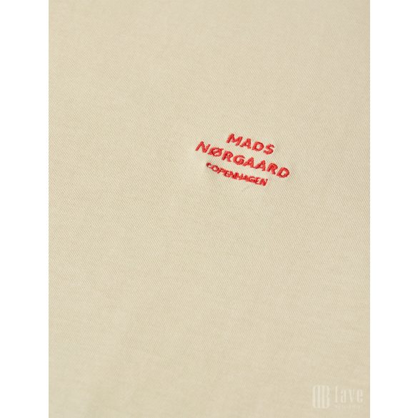 Mads Nørgaard ● Cotton Jersey Frode Emb Logo ● világosdrapp rövidujjú póló