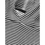 Mads Nørgaard ● 2*2 Cotton Stripe Trilla ● bézs és fekete csíkos kapucnis hosszú ujjú póló