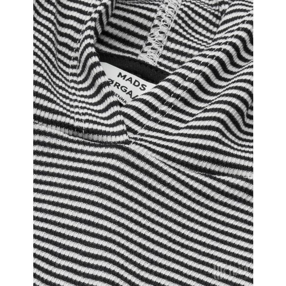 Mads Nørgaard ● 2*2 Cotton Stripe Trilla ● bézs és fekete csíkos kapucnis hosszú ujjú póló