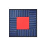 Mads Nørgaard ● Soft Cotton Block Scarf ● kék csíkos kendő