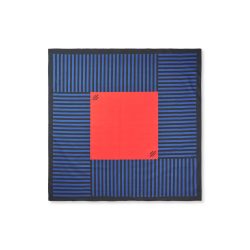   Mads Nørgaard ● Soft Cotton Block Scarf ● kék csíkos kendő