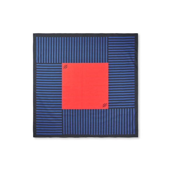 Mads Nørgaard ● Soft Cotton Block Scarf ● kék csíkos kendő