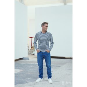 Mads Nørgaard ● Duo Rib Tobias Tee ● sötétkék csíkos hosszú ujjú póló