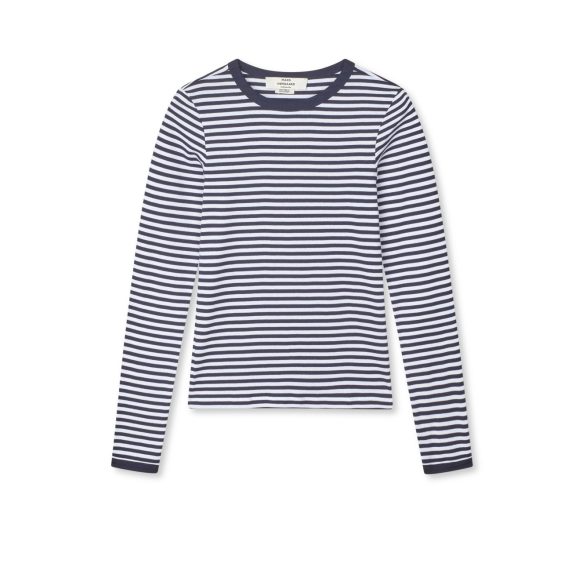 Mads Nørgaard ● Grace Stripe Camille ● kék fehér csíkos hosszú ujjú póló