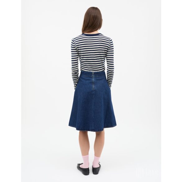 Mads Nørgaard ● Air Denim Stelly Skirt ● kék zsebes midi farmerszoknya