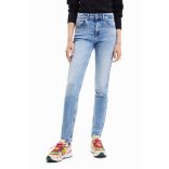 Desigual ● Denim ● skinny világoskék koptatott farmer