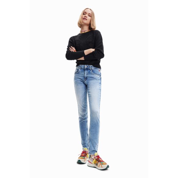 Desigual ● Denim ● skinny világoskék koptatott farmer