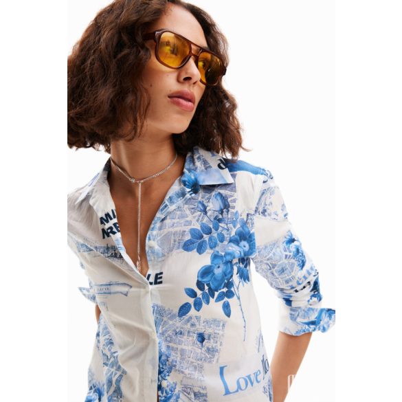 Desigual ● Shirt ● fehér mintás hosszú ujjú ing (news)