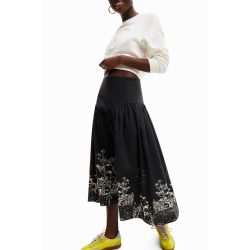 Desigual ● Skirt ● fekete midi szoknya