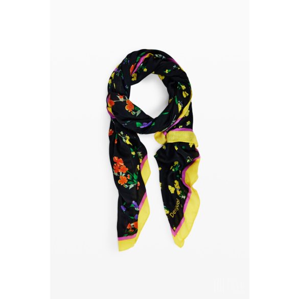 Desigual ● Foulard ● sötét virágmintás sál