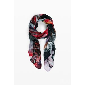 Desigual ● Foulard ● sötét virágmintás sál