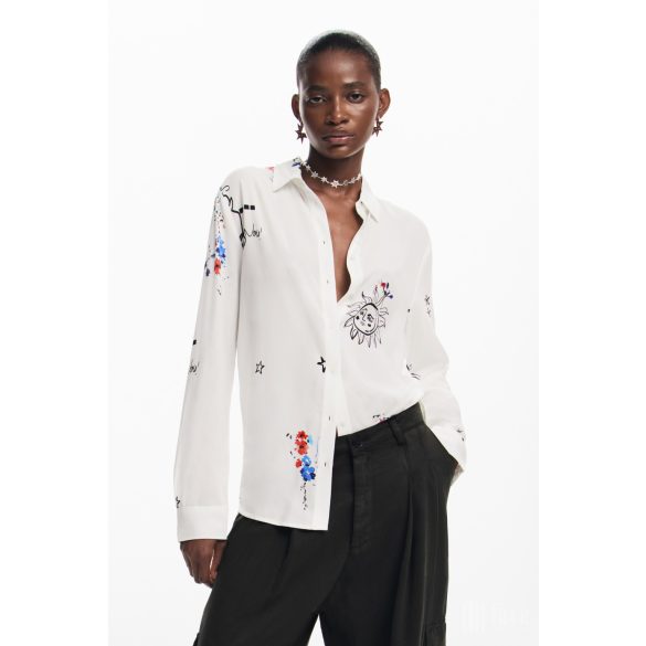 Desigual ● Shirt ● fehér mintás hosszú ujjú ing 