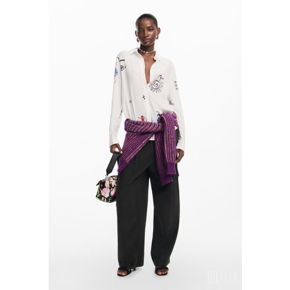 Desigual ● Shirt ● fehér mintás hosszú ujjú ing 