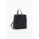 Desigual ● Backpack mini ● fekete nyomott mintás mini hátizsák