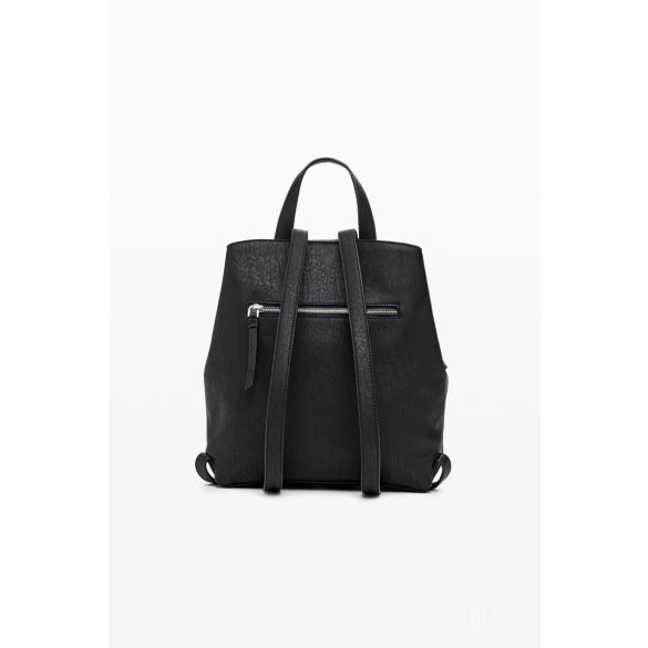 Desigual ● Backpack mini ● fekete nyomott mintás mini hátizsák