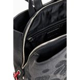 Desigual ● Backpack mini ● fekete nyomott mintás mini hátizsák