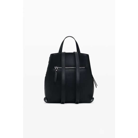 Desigual ● Backpack mini ● fekete betűmintás mini hátizsák