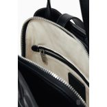 Desigual ● Backpack mini ● fekete betűmintás mini hátizsák