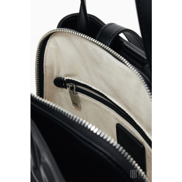 Desigual ● Backpack mini ● fekete betűmintás mini hátizsák