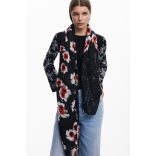 Desigual ● Foulard ● fekete virágmintás sál