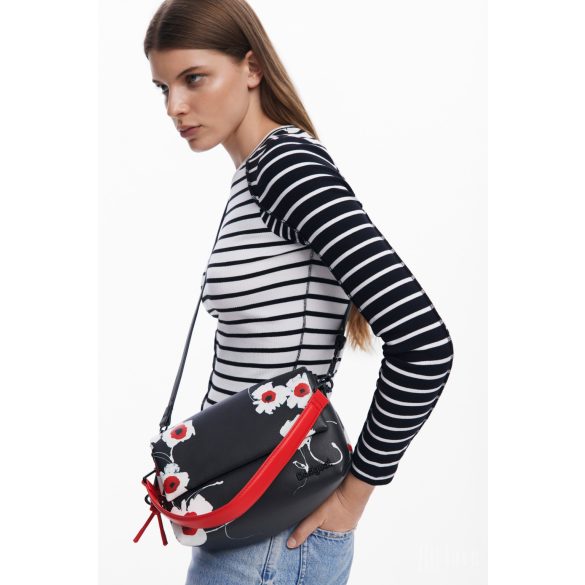 Desigual ● Across Body bag ● fekete virágmintás válltáska