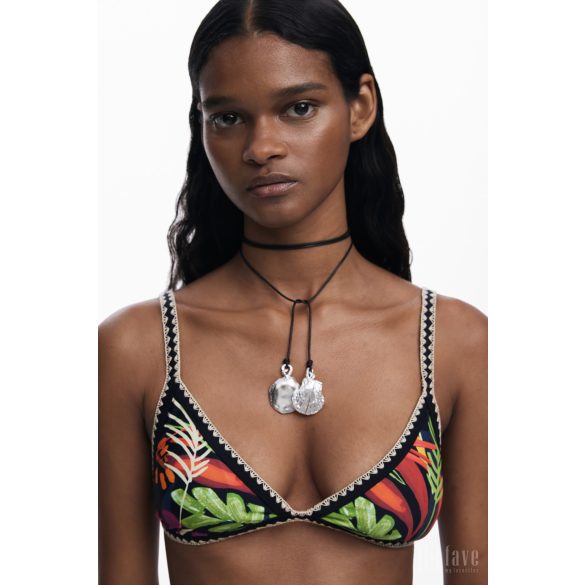 Desigual ● Bottom ● fekete mintás bikini felső