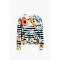   Desigual ● Pullover ● színes mintás hosszú ujjú kötött pulóver