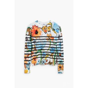 Desigual ● Pullover ● színes mintás hosszú ujjú kötött pulóver