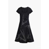 Desigual ● Dress ● fekete húzott midi ruha 