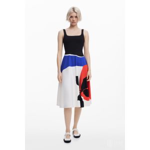 Desigual ● Dress ● pántos mintás midi ruha 