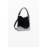 Desigual ● Backpack medium ● fekete kigyómintás közepes hátizsák