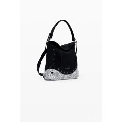   Desigual ● Backpack medium ● fekete kigyómintás közepes hátizsák