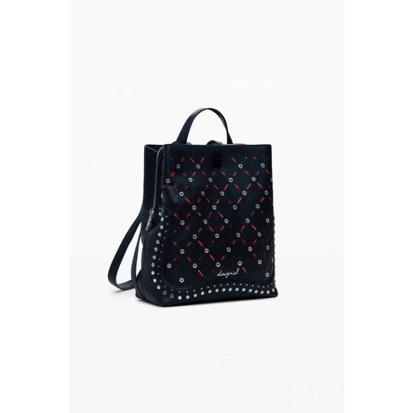 Desigual ● Backpack mini ● fekete színű szegecses mini hátizsák