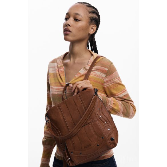 Desigual ● Backpack mini ● barna patchwork mini hátizsák