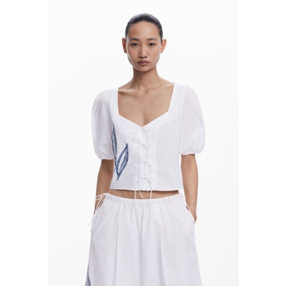 Desigual ● Shirt ● hímzett rövid ujjú ingblúz