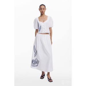 Desigual ● Skirt ● hímzett midi szoknya