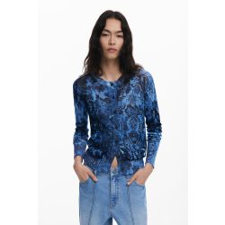 Desigual ● Jacket ● lurexes kék kötött kardigán