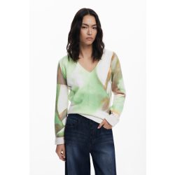   Desigual ● Pullover ● mintás v nyakú hosszú ujjú kötött pulóver