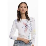 Desigual ● Pullover ● fehér mintás hosszú ujjú kötött pulóver