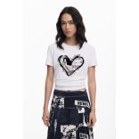 Desigual ● T-Shirt ● fehér mintás rövid ujjú póló