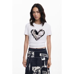 Desigual ● T-Shirt ● fehér mintás rövid ujjú póló
