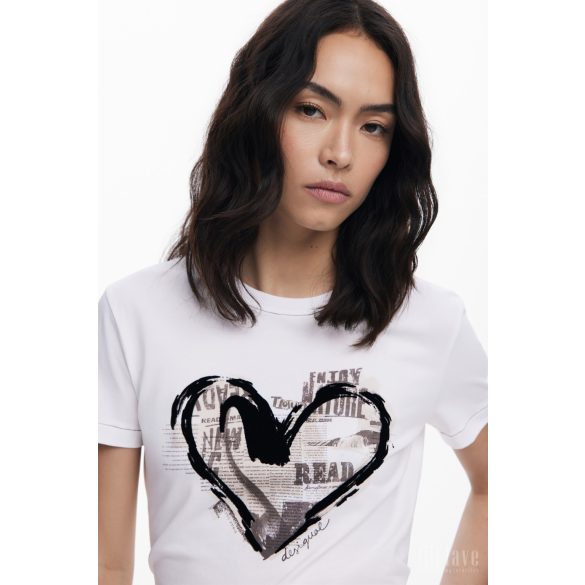 Desigual ● T-Shirt ● fehér mintás rövid ujjú póló