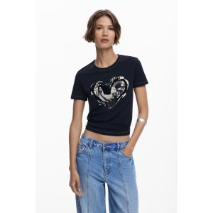 Desigual ● T-Shirt ● fekete mintás rövid ujjú póló