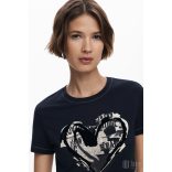 Desigual ● T-Shirt ● fekete mintás rövid ujjú póló