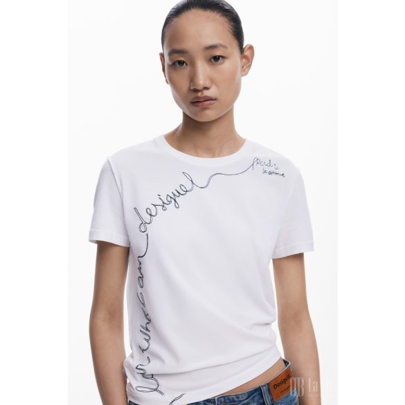 Desigual ● T-Shirt ● fehér feliratos rövid ujjú póló