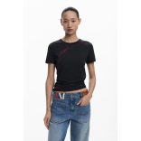 Desigual ● T-Shirt ● fekete feliratos rövid ujjú póló